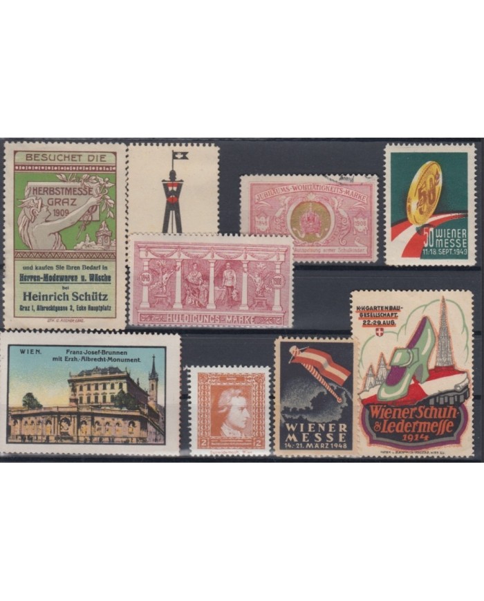 F-EX5782 AUSTRIA OSTERREICH CINDERELLA STAMPS  MH - NO GUM.