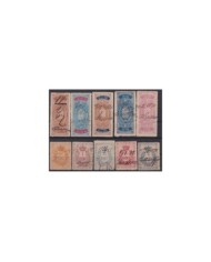 F-EX17003 DANMARK DENMARK REVENUE S.XIX STAMPS LOT