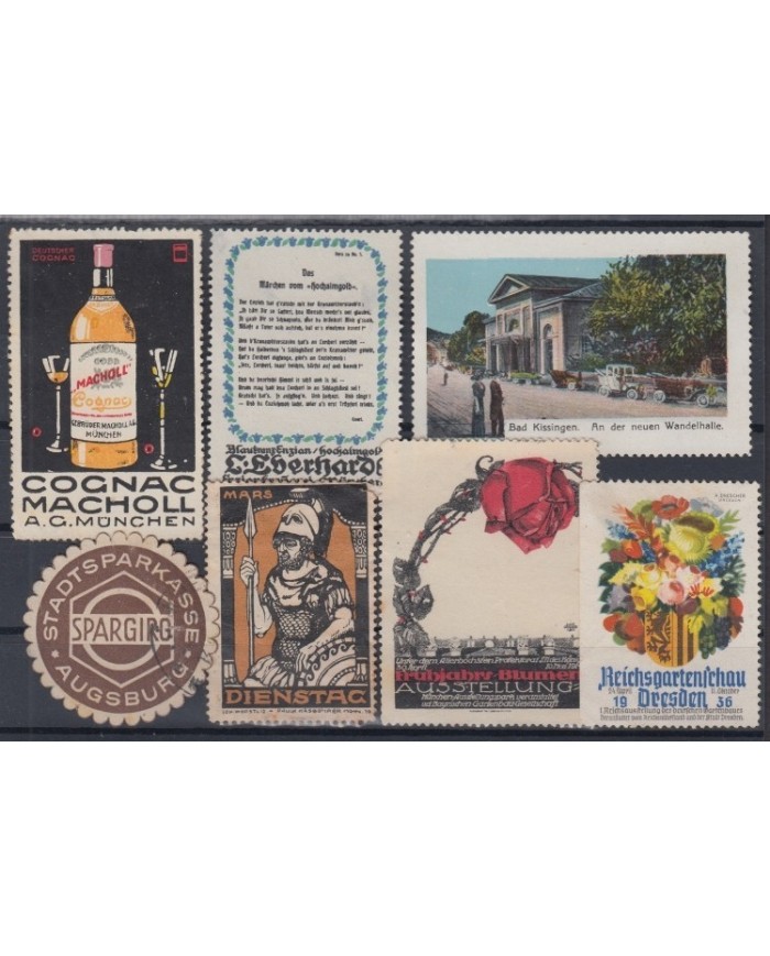 F-EX5858 GERMANY DEUTSCHLAND CINDERELLA STAMPS  LOT NO GUM. COGNAC