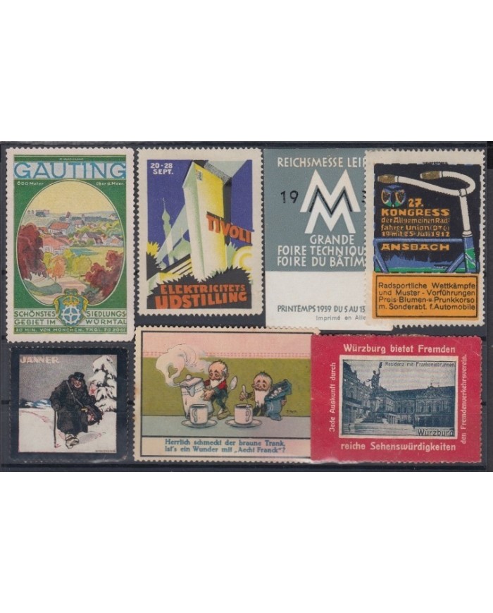 F-EX5859 GERMANY DEUTSCHLAND CINDERELLA STAMPS  LOT MH-NO GUM.