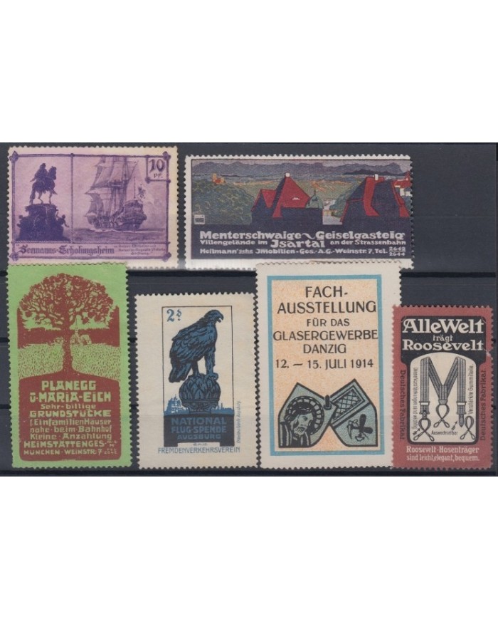 F-EX5865 GERMANY DEUTSCHLAND CINDERELLA STAMPS  LOT MH- NO GUM.