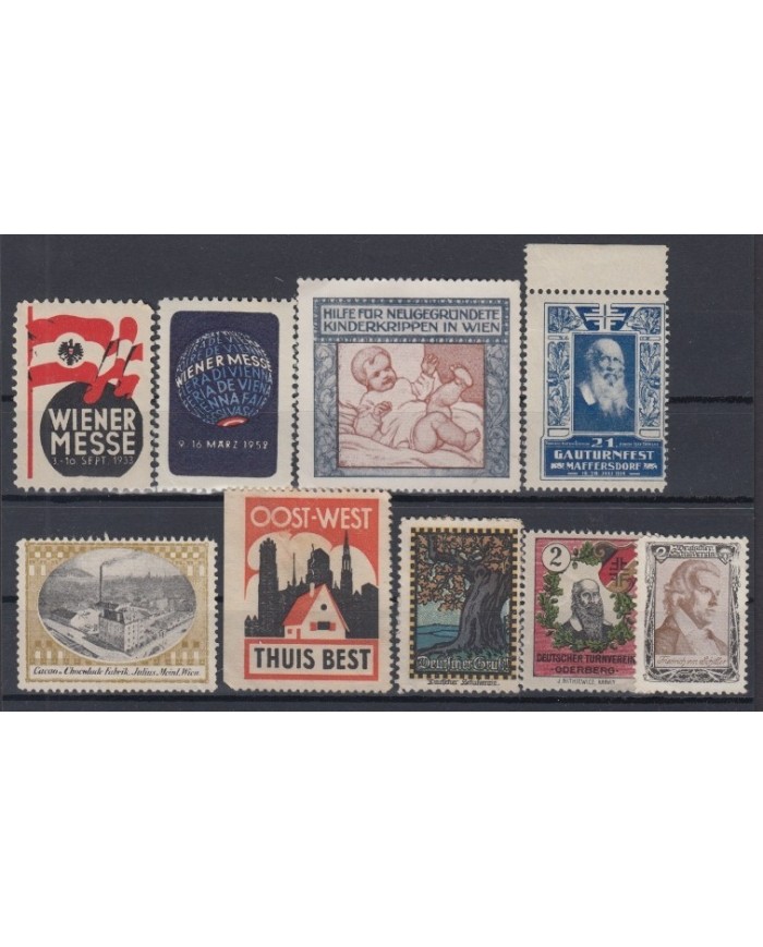 F-EX5897 AUSTRIA OSTEREICH CINDERELLA STAMPS LOT MH- NO GUM.