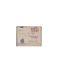 F-EX18906 ESPAÑA SPAIN 1937 SOBRE HOTEL FERROCARRILANA CORUÑA CENSORSHIP CENSURA MILITAR.