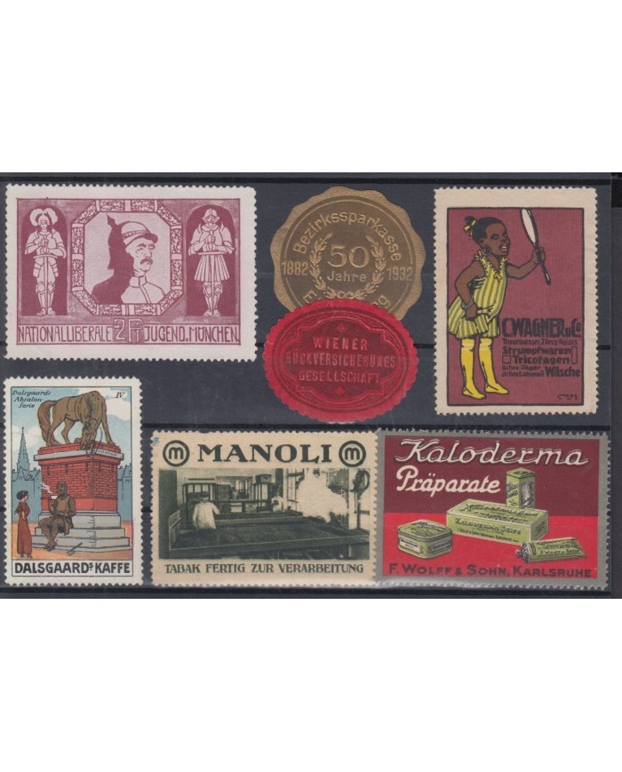 F-EX5936 GERMANY DEUTSCHLAND CINDERELLA STAMPS LOT MH-NO GUM.