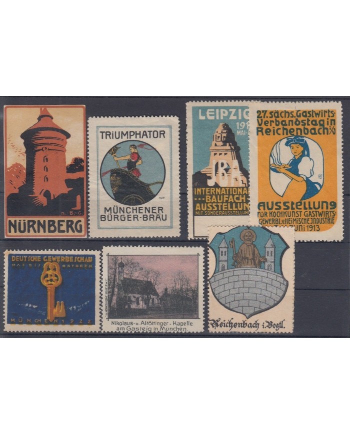 F-EX5939 GERMANY DEUTSCHLAND CINDERELLA STAMPS LOT MH-NO GUM.