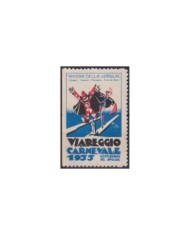 F-EX18931 ITALY ITALIA CINDERELLA 1935 NO GUM VIAREGGIO CARNIVAL CARNAVAL ARLEQUIN.