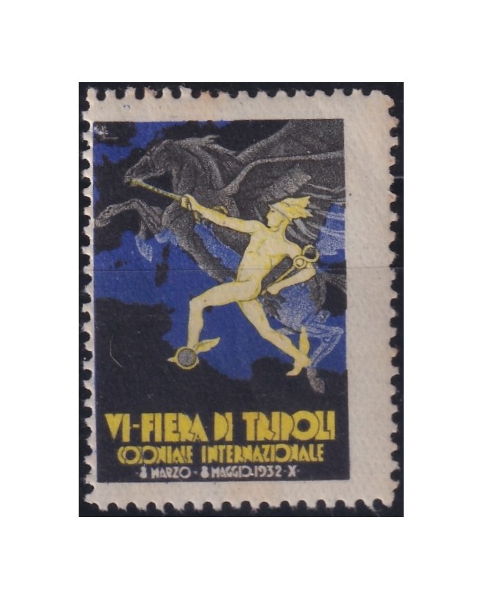 F-EX18932 ITALY ITALIA CINDERELLA 1932 NO GUM TRIPOLI LYBIA LIBIA FAIR PEGASUS.
