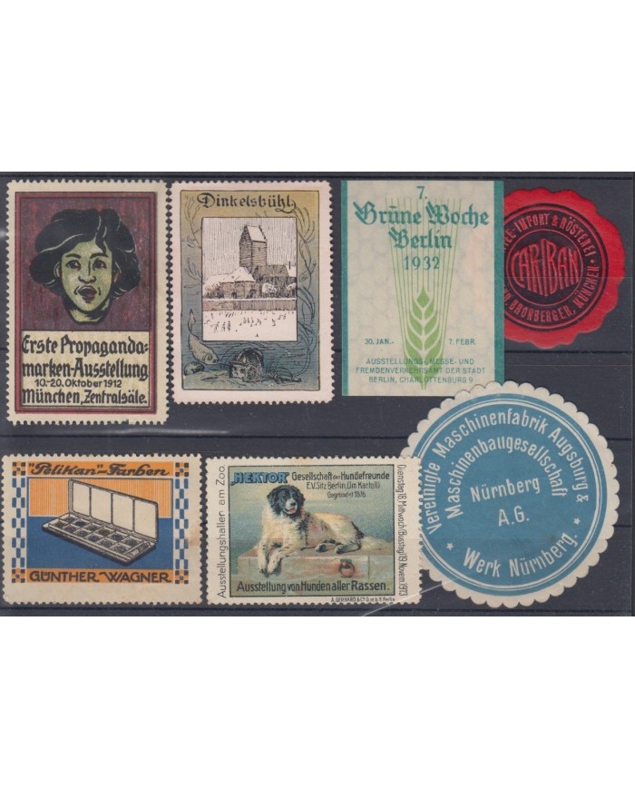 F-EX5945 GERMANY DEUTSCHLAND CINDERELLA STAMPS LOT MH-NO GUM.