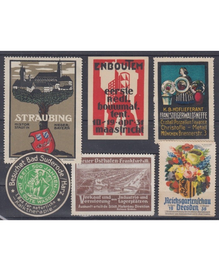 F-EX5948 GERMANY DEUTSCHLAND CINDERELLA STAMPS LOT MH-NO GUM.