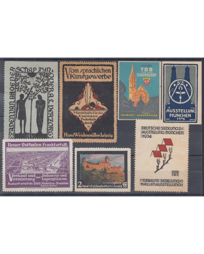 F-EX5951 GERMANY DEUTSCHLAND CINDERELLA STAMPS LOT MH-NO GUM.