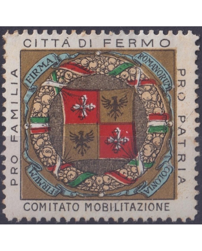 F-EX19056 ITALY ITALIA CINDERELLA FERMO PRO PATRIA 35x35mm.