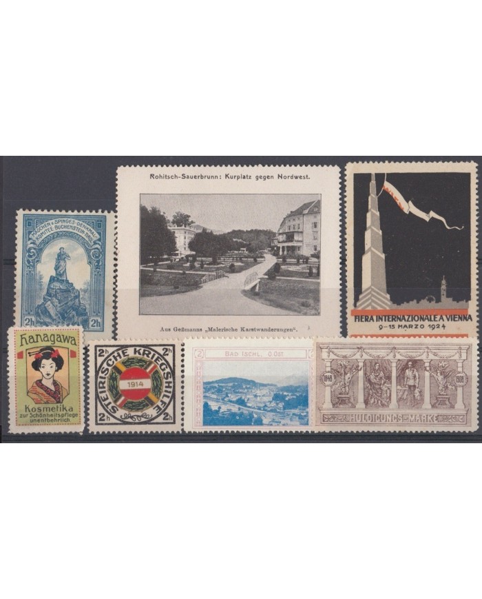 F-EX5965 AUSTRIA OSTERREICH CINDERELLA STAMPS LOT MH-NO GUM