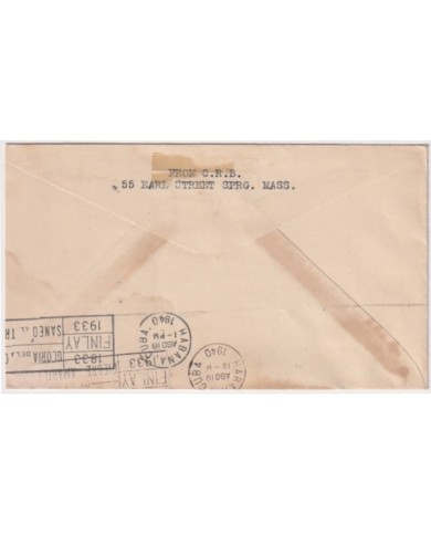 F-EX16522 US SEAPOST PUERTO RICO SS AMERICA TO HAVANA. 1940.