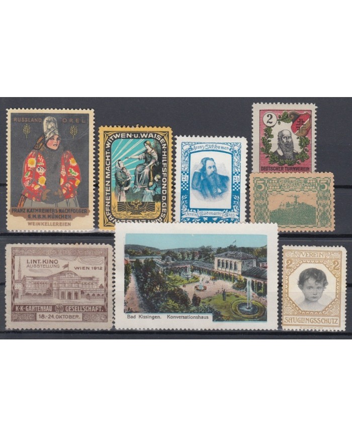 F-EX5967 AUSTRIA OSTERREICH CINDERELLA STAMPS LOT MH-NO GUM.
