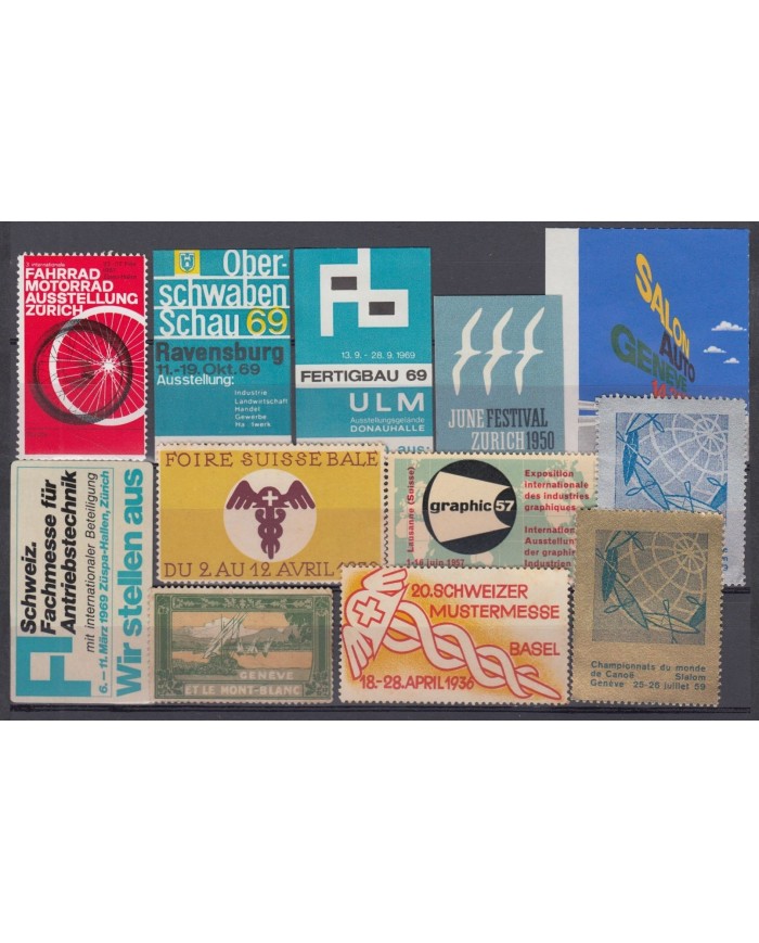 F-EX6123 SWITZERLAND SUISSE CINDERELLA STAMPS LOT