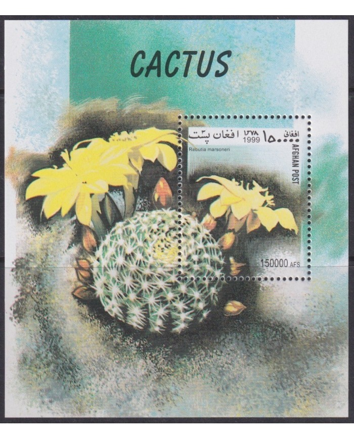 F-EX2032 AFGHANISTAN MNH 1999 HF CACTUS FLOWER FLORES