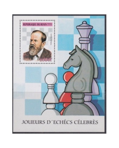 F-EX2037 BENIN MNH 1999 HF CHESS AJEDREZ WILHELM STEINITZ