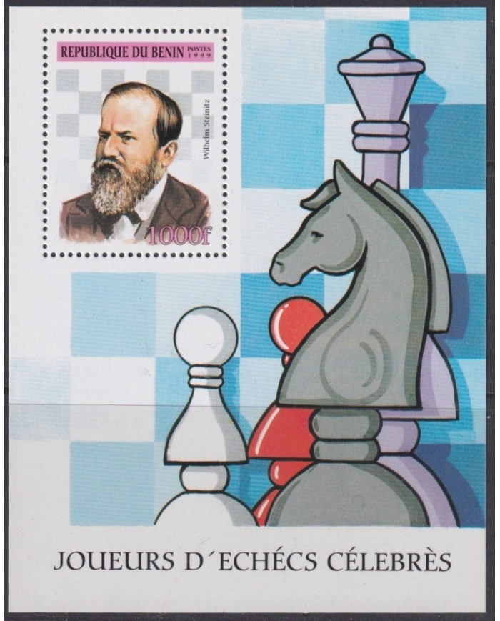 F-EX2037 BENIN MNH 1999 HF CHESS AJEDREZ WILHELM STEINITZ