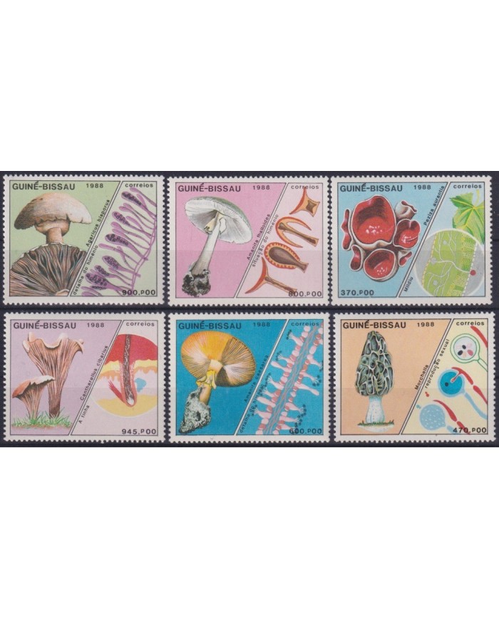 F-EX2036 GUINEA-BISSAU MNH 1988 MUSHROOMS HONGOS