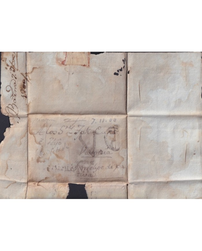 F-EX19123 SPAIN 1800 DESINFECTED CATALUÑA TO JATIVA 2 CUT + IMMERATION IN VINEGAR.