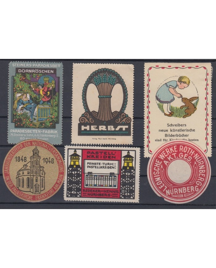 F-EX6174 GERMANY DEUTSCHLAND CINDERELLA STAMP LOT MH - NO GUM.