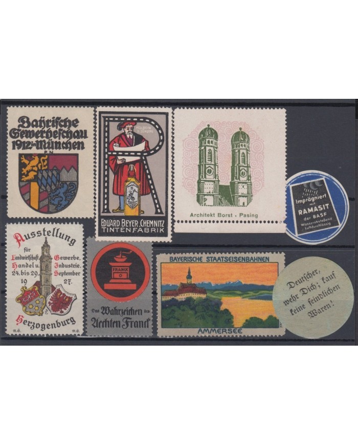 F-EX6175 GERMANY DEUTSCHLAND CINDERELLA STAMP LOT MH - NO GUM.
