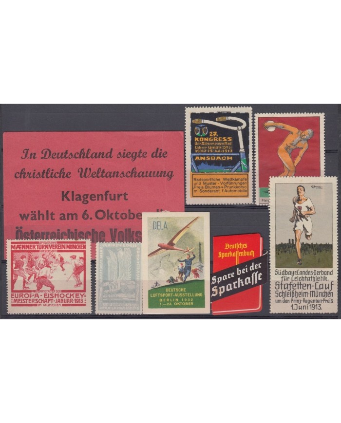 F-EX5499 GERMANY CINDERELLA STAMPS LOT. HOKEY MH-NO GUM.