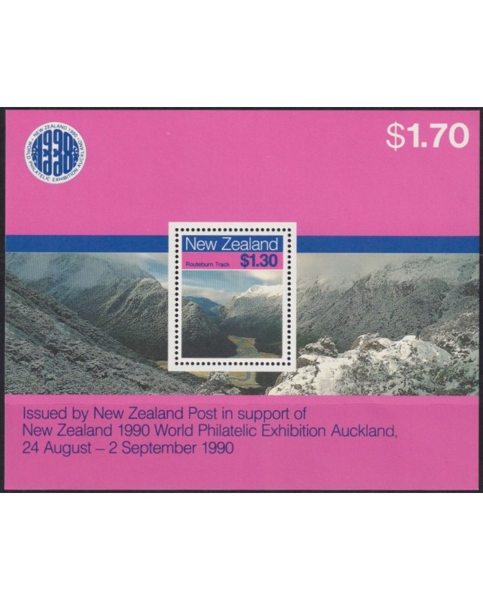 F-EX19818 NEW ZEALAND MNH 1990 AUCKLAND PHILATELIC EXHIBITION MOUNTAIN