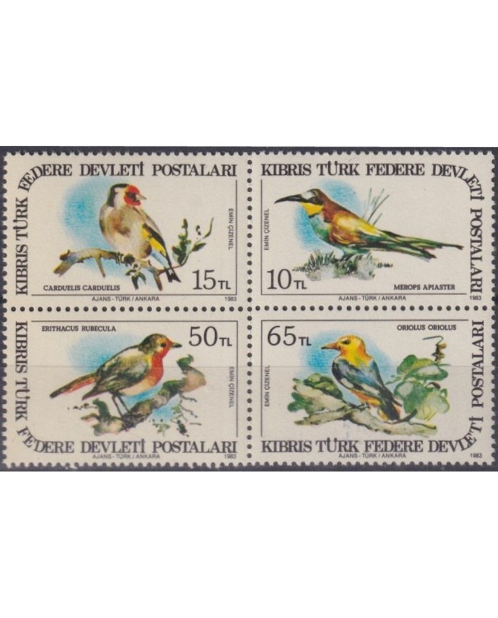 F-EX19910 CHIPRE TURKEY CYPRUS MNH 1983 BIRD AVES PAJAROS.