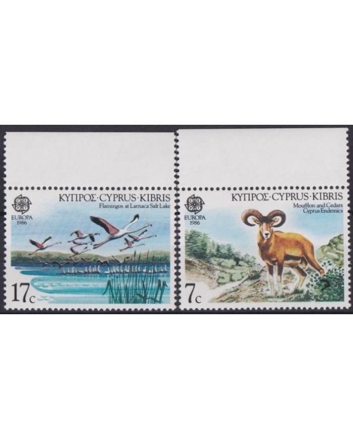 F-EX19911 CHIPRE CYPRUS MNH 1986 EUROPA FLORA FAUNA BIRD AVES PAJAROS.