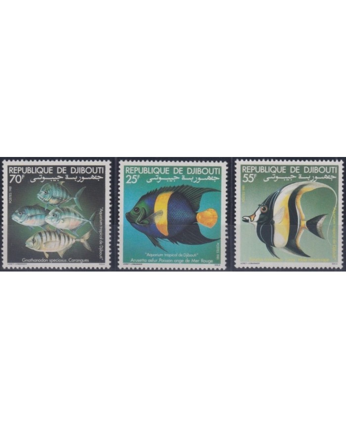 F-EX19941 DJIBOUTI MNH 1981 SEA MARINE RED SEA LIFE WILDLIFE FISH PECES CORAL.