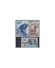 F-EX19945 TAAF FRECH POLAR ANTARCTIC MNH 1979 CORMORAN BIRD LION SEA ELEPHANT AVES PAJAROS FISH.