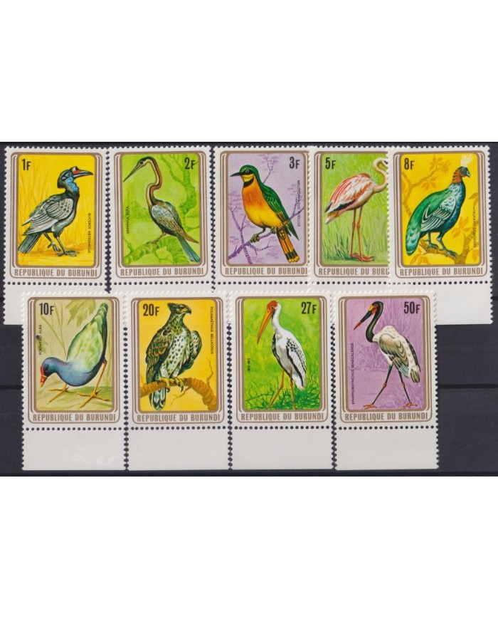 F-EX19948 BURUNDI MNH 1977 SURCHARGE IBIS BIRD AVES PAJAROS.