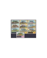 F-EX20136 ST KITS MNH 1980 DEFINITIVE SET OVERPRINT OFFICIAL PINNEAPLE SHIP COTTON LOBSTER.