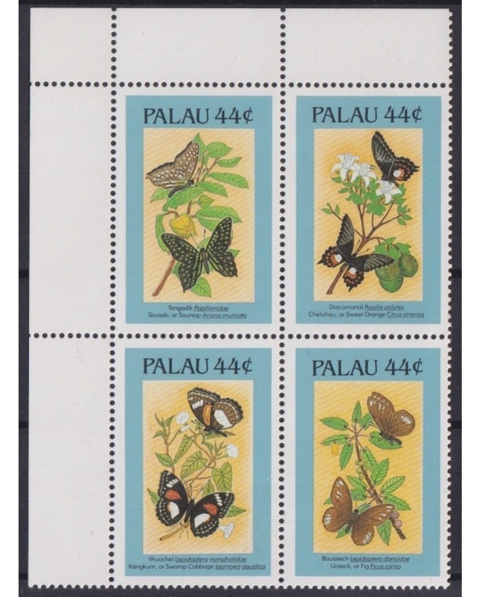 F-EX20223 PALAU MNH 1987 BUTTERFLIES MARIPOSAS PAPILLONS INSECTS