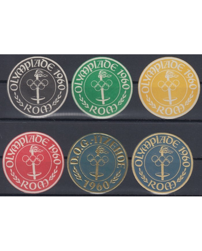 F-EX5518 ITALY ITALIA CINDERELLA 1960 OLYMPIC GAMES MNH 5 DIFFERENT