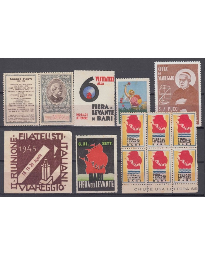 F-EX5599 ITALY CINDERELLA MH-NO GUM STAMPS LOT. 1930-1950