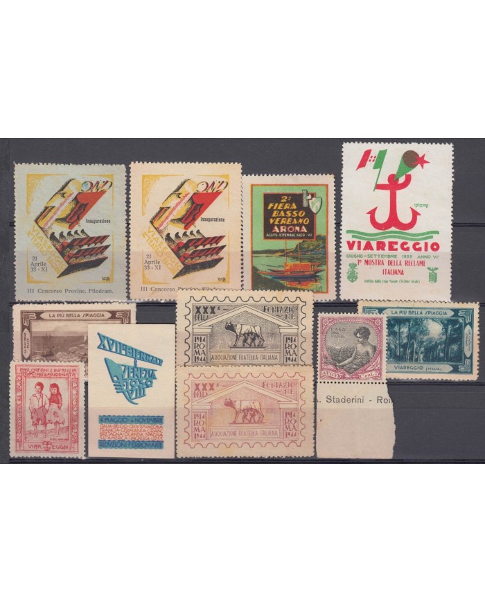 F-EX5610 ITALY CINDERELLA MH- NO GUM STAMPS LOT. 1920-1950