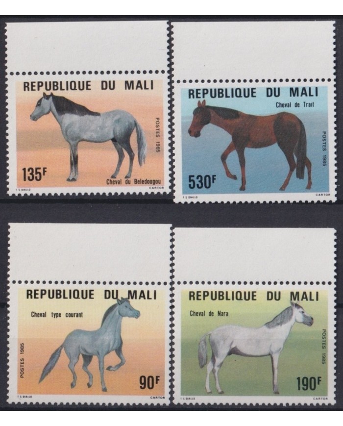 F-EX20459 MALI MNH 1985 AFRICA WILDLIFE HORSE EQUINOS CABALLOSSHIP
