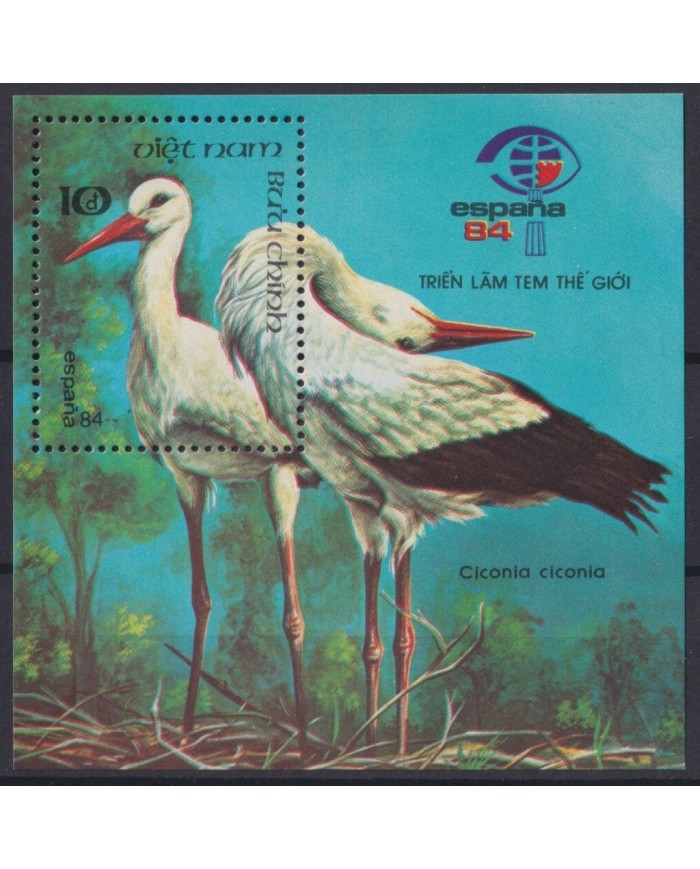 F-EX20318 VIETNAM MNH 1984 BIRD AVES PAJAROS SPAIN´84 SPAIN PHILATELIC EXPO