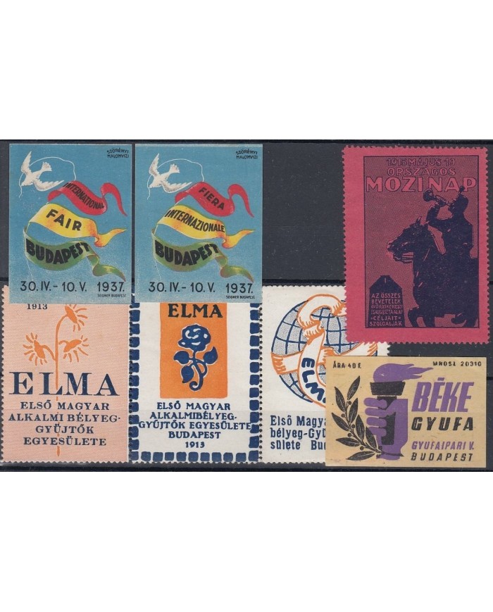 F-EX5153 HUNGARY MAGYAR CINDERELLA 1913-1937. NO GUM.