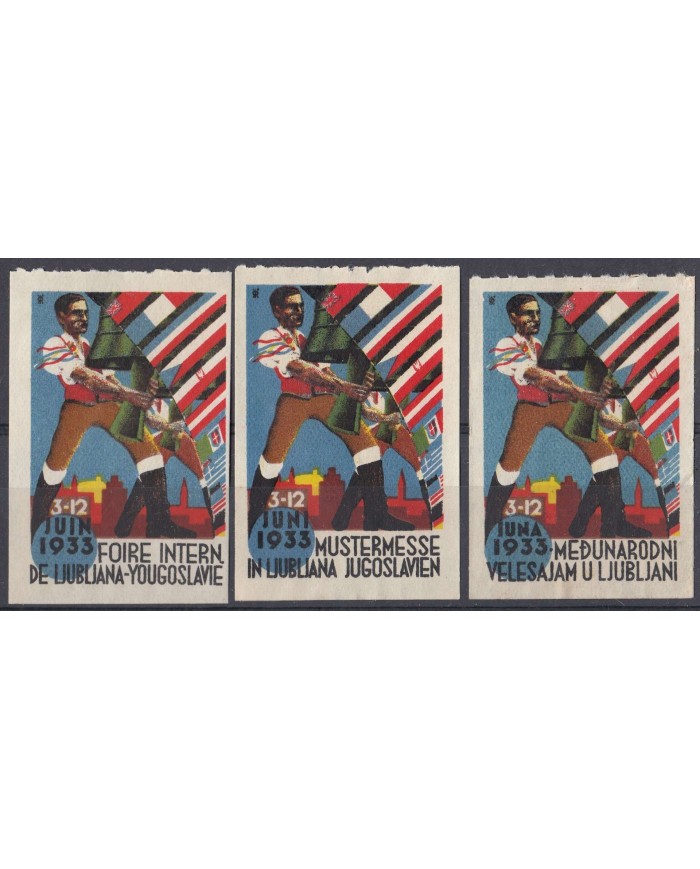 F-EX5347 YUGOSLAVIA LIUBLIANA CINDERELLA EXPO. DIFFERENT LANGUAGE NO GUM
