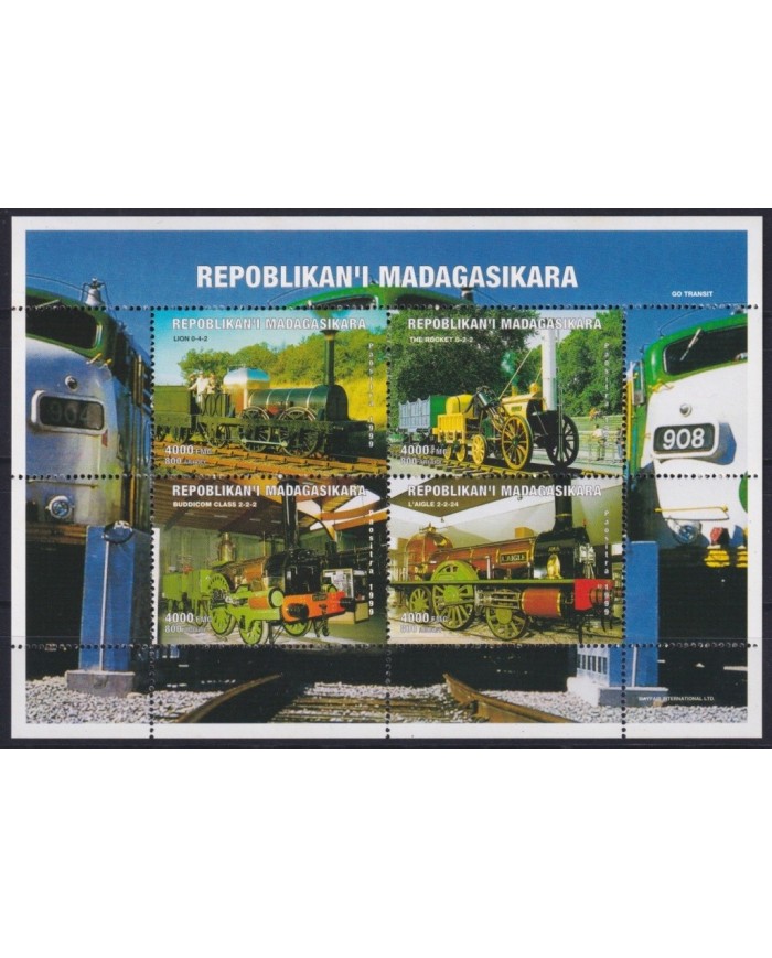 F-EX20550 MADAGASCAR MNH 1999 RAILROAD FERROCARRIL RAILWAYS.