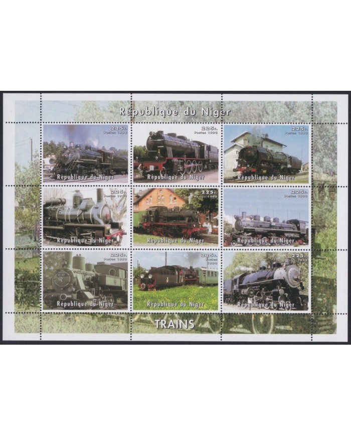 F-EX20556 MADAGASCAR MNH 1999 2 RAILROAD FERROCARRIL RAILWAYS.