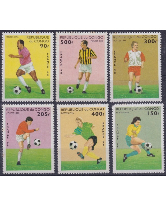 F-EX19382 CONGO MNH 1998 WORLD SOCCER CUP FRANCE.