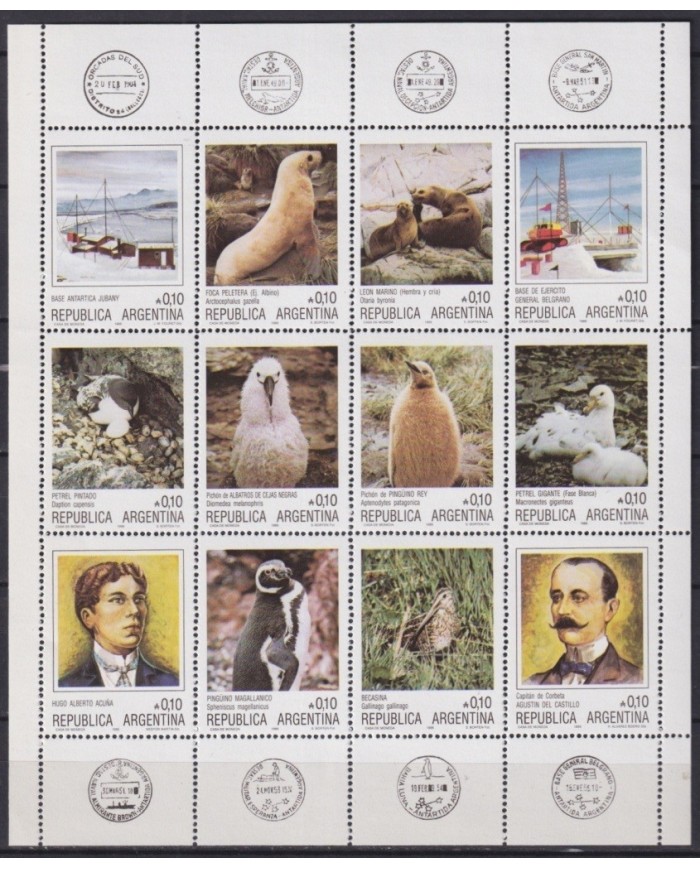 F-EX20021 ARGENTINA MNH 1986 ANTARTIC RESEARCH BIRD AVES OISEAUX PENGUIN ALBATROS