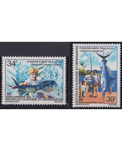F-EX21028 NEW CALEDONIE NOUVELLE CALEDONIE MNH 1980 FISHING FISH PECES PESCA