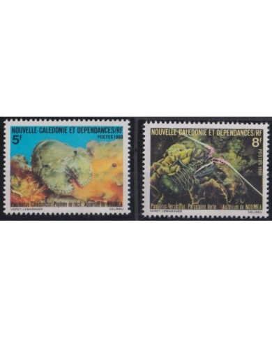 F-EX21039 NEW CALEDONIE MNH 1980 LOBSTER CORAL SEA MARINE WILDLIFE PEPINO DE MAR