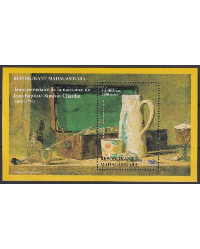 F-EX20915 MADAGASCAR MNH 1999 JEAN BAPTISTE SIMEON CHARDIN ART PAINTING.
