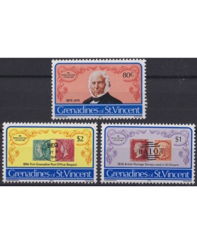 F-EX20931 GRENADINES OF ST VINCENT MNH 1979 ROWLAND HILL POSTAL HISTORY STAMPS.